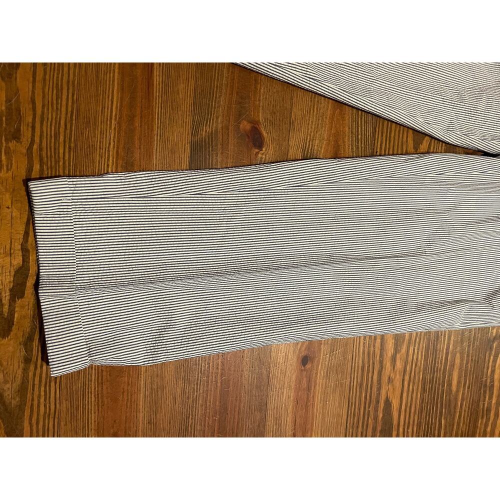 Brooks Brothers Elliot Seersucker Pleated Men's 36x34 Blue White Cuffed Pants - Picture 11 of 14